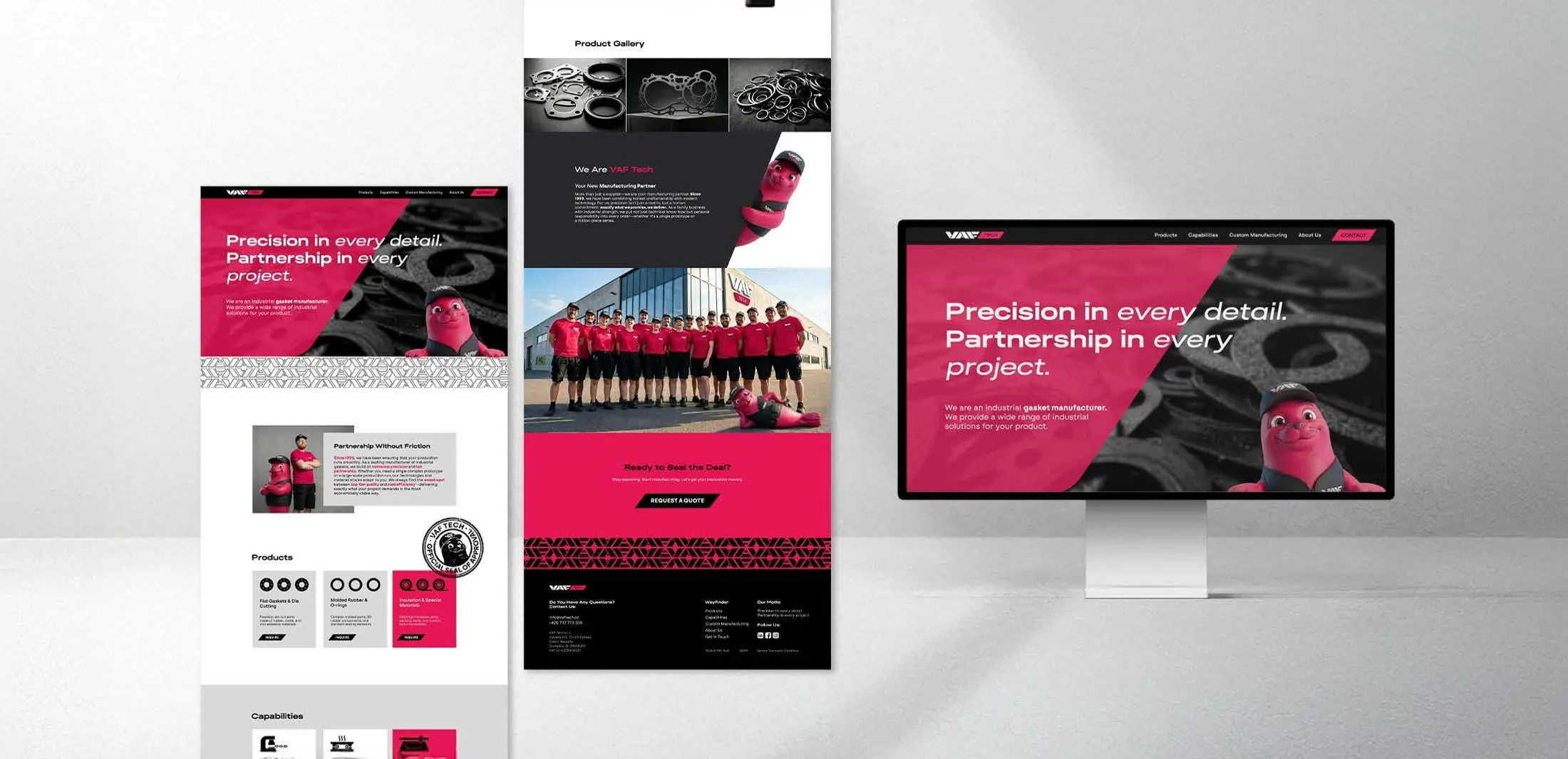 The new VAF Tech website shown on desktop, tablet and phone